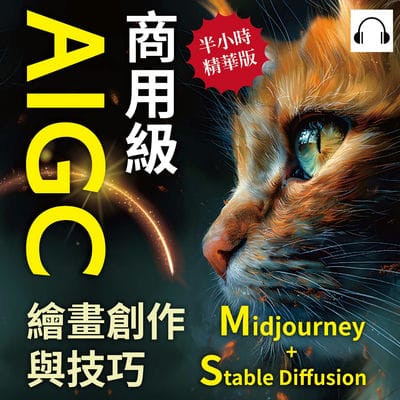 商用級AIGC繪畫創作與技巧(Midjourney+Stable Diffusion)(說書)[有聲書]:AI繪畫的基本概念、發展歷史、使用方法……步入AI繪畫的世界, 學習AI繪畫的技能, 並感受AI繪畫的魅力! 出版公司:崧燁文化 作者:伊麗莎 類型:電腦資訊-程式設計 語音教學 中文發音 繁體中文版
