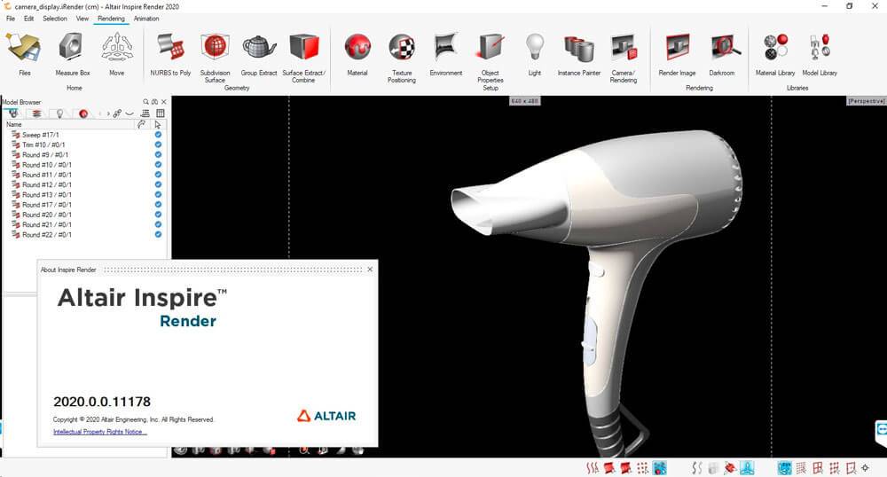 Altair Inspire Render 2022.1.1 3D模型渲染工具 英文/簡體中文版(DVD版)