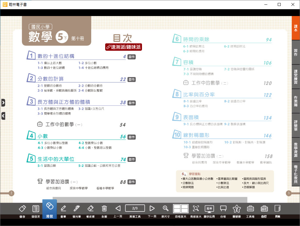 112學年下學期 國小 翰林版 數學電子書 5年級(含課本、習作含解答、課堂練習、數學作卷)教學光碟(2片裝)