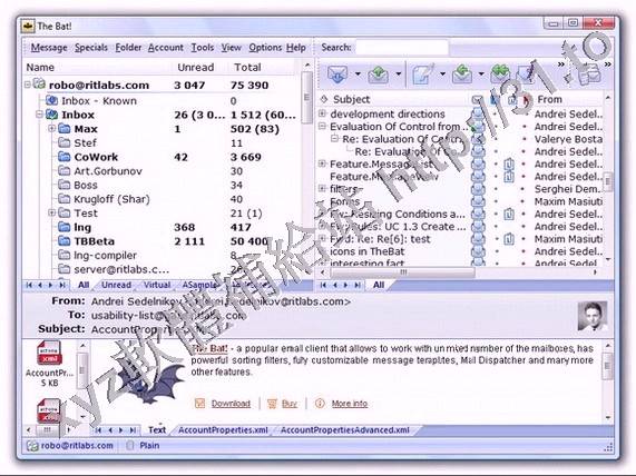 The Bat Home Edition v5.0.30 英文正式版(E-mail客戶端軟體)