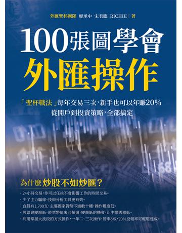 100張圖學會外匯操作 ：「聖杯戰法」每年交易三次，新手也可以年賺20%；從開戶到投資策略，全部搞定。 出版公司:財經傳訊 作者:外匯聖杯團隊：廖承中、宋君臨RICHIE 類型:商業-投資理財 EPUB電子書 繁體中文版